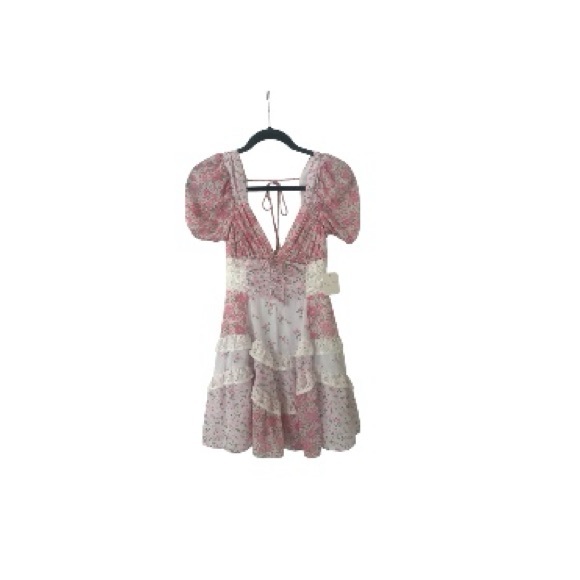 NWT Altar’s State Pink Ruffle Mini Dress - Picture 2 of 4